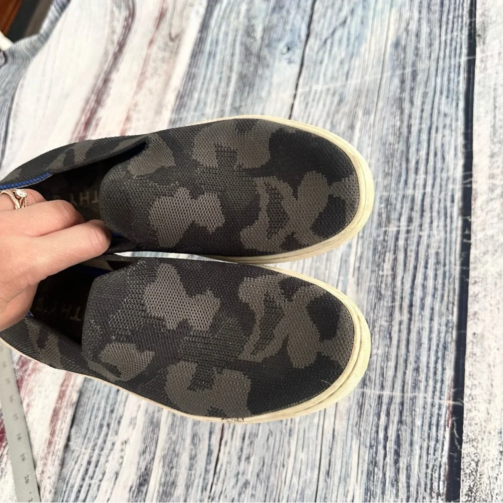 Rothy’s Gray Camo Slip on Sneakers